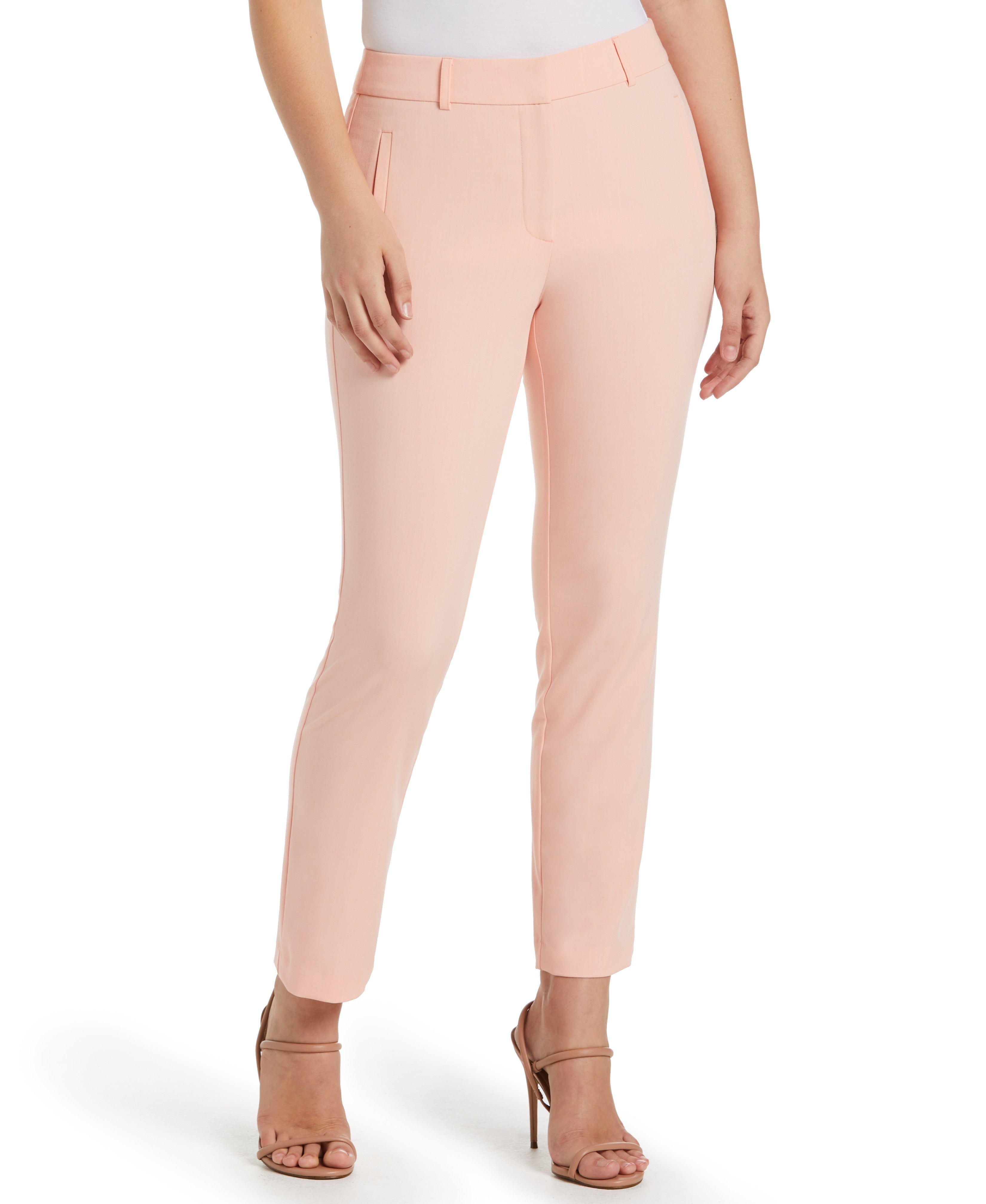 Hassu's women beige cotton solid regular fit ankle length pants - Hassus -  4296807